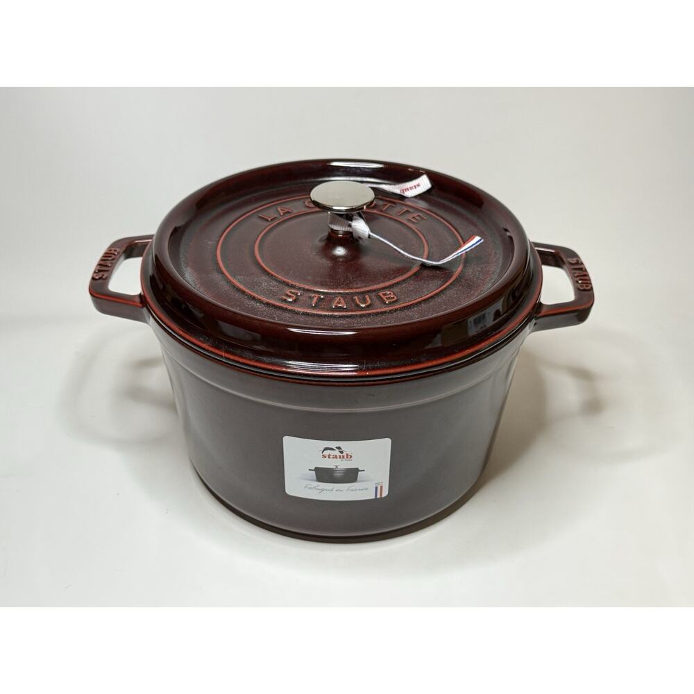 Staub 5 Qt Deep Round Cocotte Grenadine 4.7L MADE IN FRANCE CAST IRON